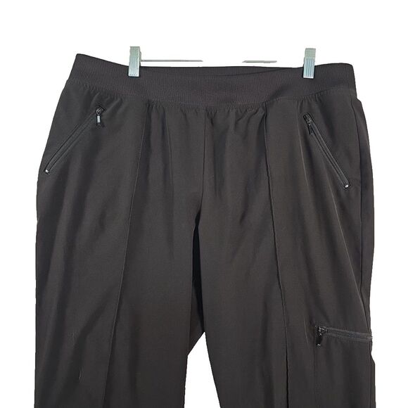 Zenergy by Chico's Cropped Cargo Ankle Pants Women's 2 (US 12) Pull On Black - Picture 3 of 11